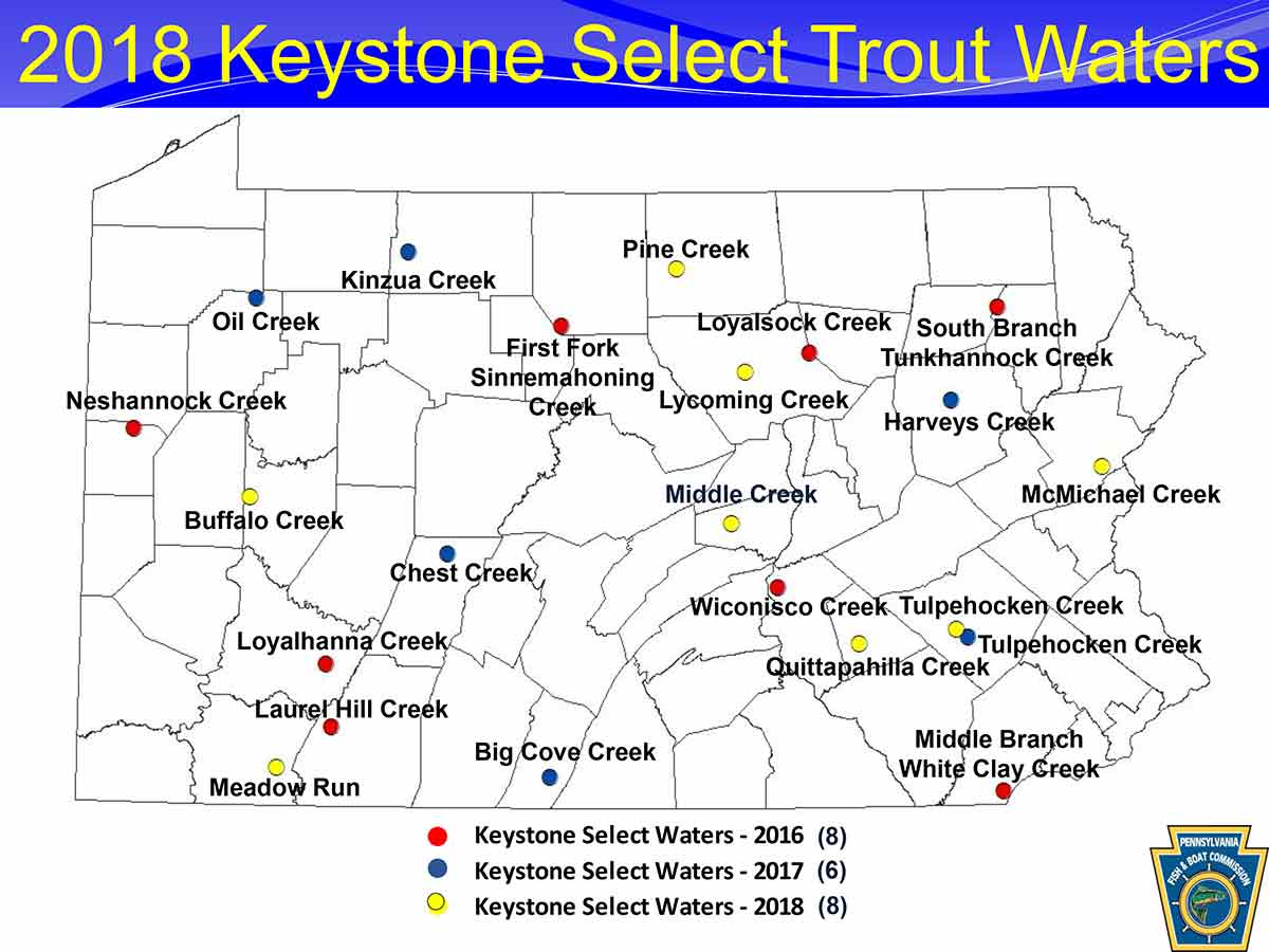 Keystone Select waters get stocked with lots of large trout.