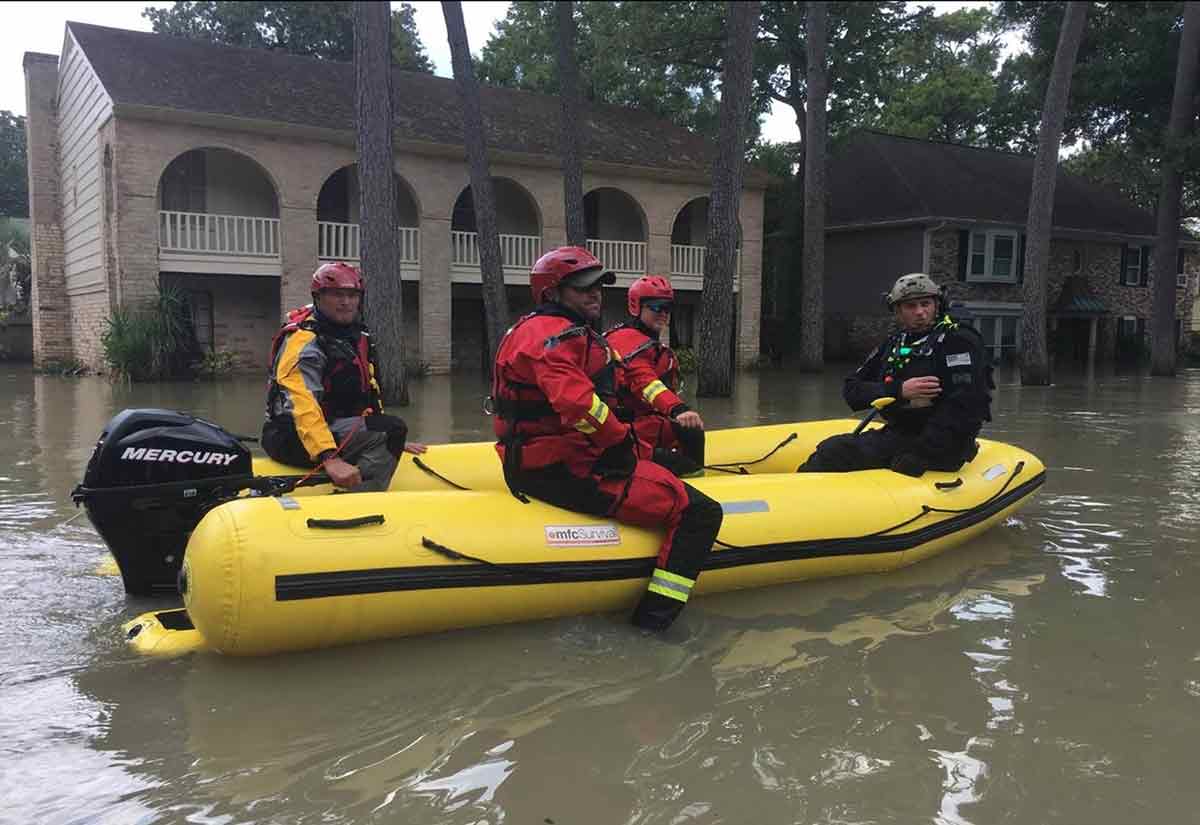 Emergency response teams on the lookout for those needing help.