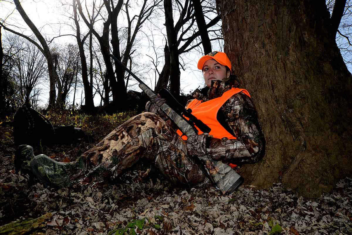 Fluorescent orange is meant to improve safety in the hunting woods.