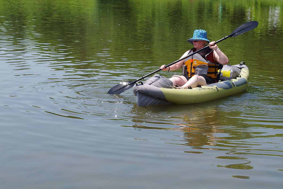 Inflatable kayaks can hold lots of weight.