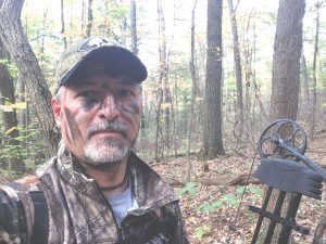 Bob Frye chasing whitetails in the autumn woods.