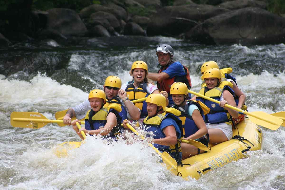 Whitewater rafting is exciting.