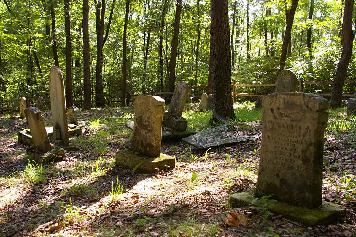 Old cemeteries are often found in odd places.