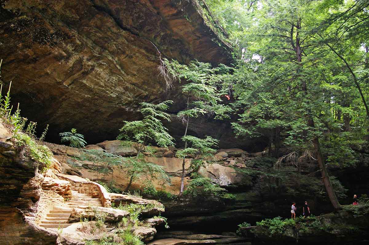 Hocking HIlls is a good place to hike.